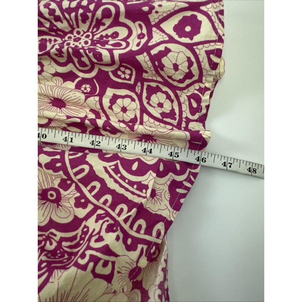 Umgee Tiered Midi Dress Pink Floral Puff Sleeves Boho Summer Indie Smocked Large - Picture 11 of 11